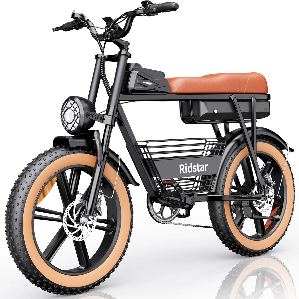 RIDSTAR CR20 20" Vélo Électrique Style Rétro Tout-Terrain – Moteur 1000W, Batterie 48V 20Ah