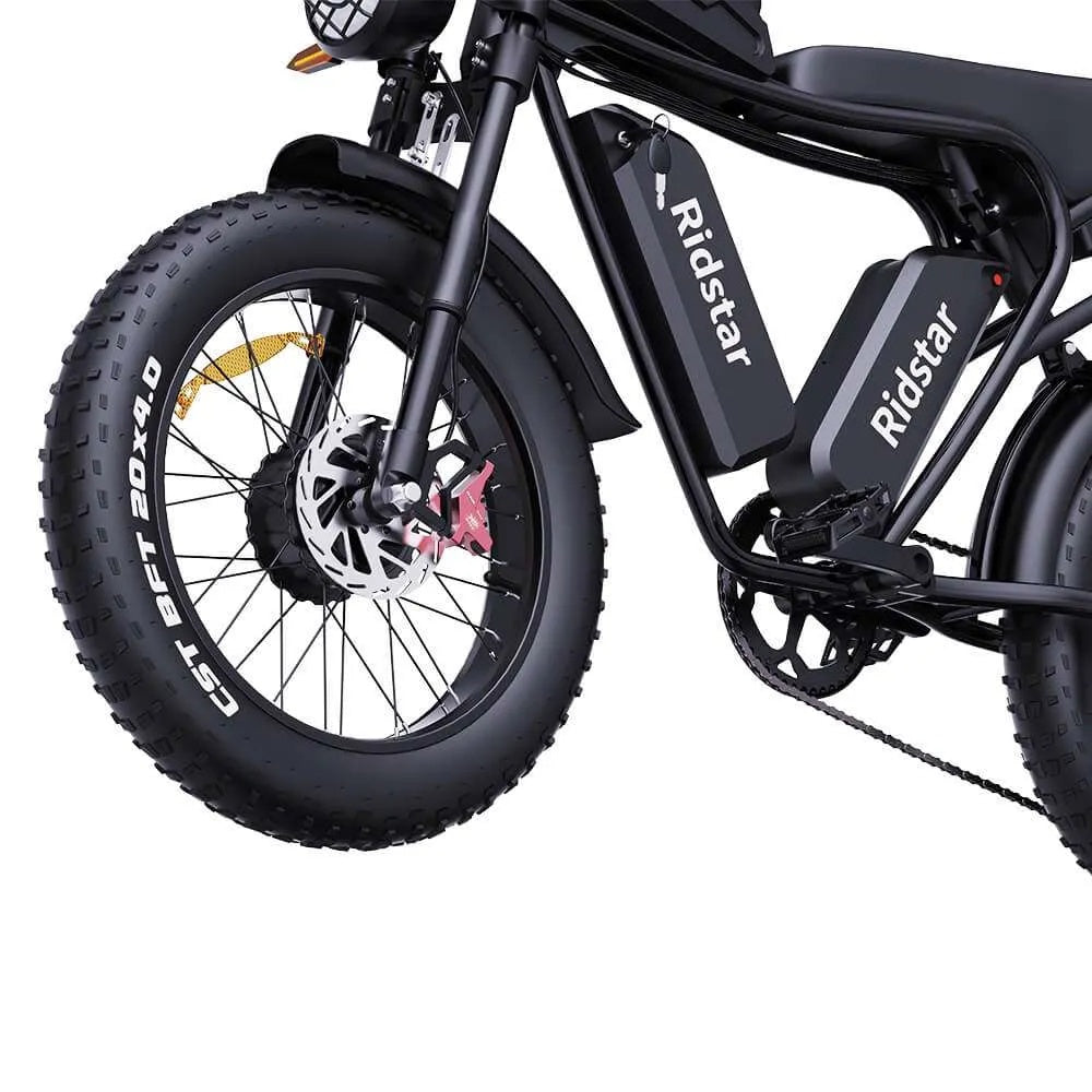 Ridstar Q20 Pro Fat Tires Vélo électrique 2*1000W Moteur 52V 20Ah Dubbelbatteri