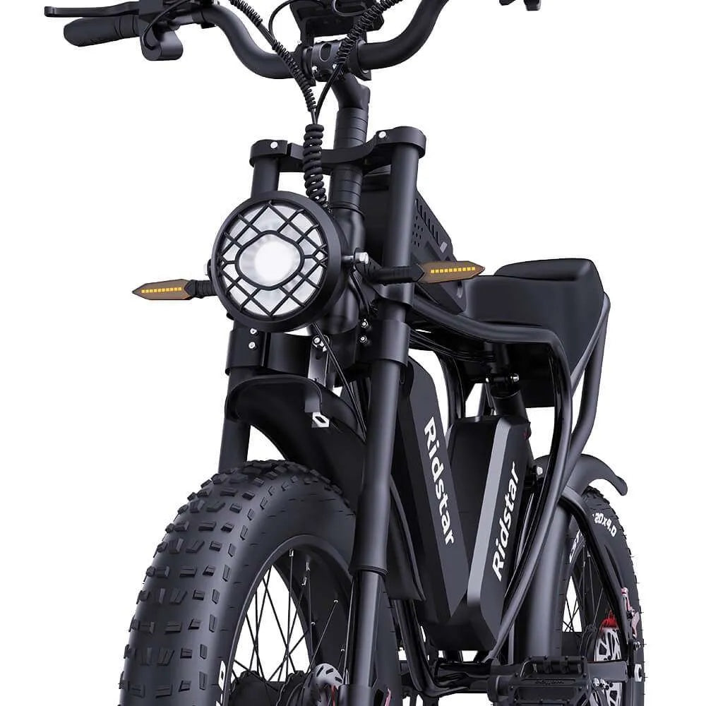 Ridstar Q20 Pro Fat Tires Vélo électrique 2*1000W Moteur 52V 20Ah Dubbelbatteri