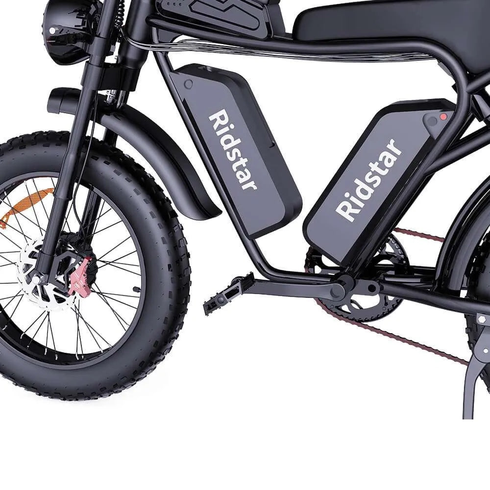 Ridstar Q20 Pro Fat Tires Vélo électrique 2*1000W Moteur 52V 20Ah Dubbelbatteri