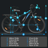 RIDSTAR S29 Pro 29" Vélo de montagne électrique 1000W Moteur 48V 15,6Ah Batterie