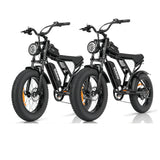 Ridstar Q20 Lite Fat Tires Vélo elétrico 1000W Motor 48V 15Ah Bateria
