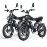 Ridstar Q20 Pro Fat Tires Vélo elétrico 2*1000W Motor 52V 20Ah Bateria Dupla