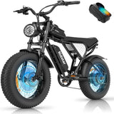 Bicicleta eléctrica RIDSTAR Q20 Lite de 20 pulgadas con neumáticos anchos, motor de 1000 W y batería de 48 V y 15 Ah