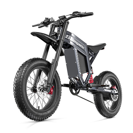 SHENGMILO S900 Vélo électrique tout-terrain 20" avec moteur 1500W 60V 30Ah batterie