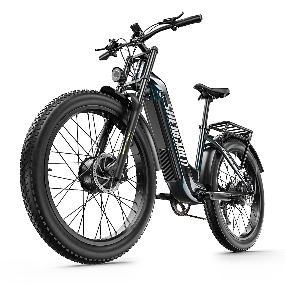 SHENGMILO S700 PRO 26" Vélo de ville électrique à gros pneus Step-Thru 1000W*2 Double Moteur 48V 25Ah Batterie