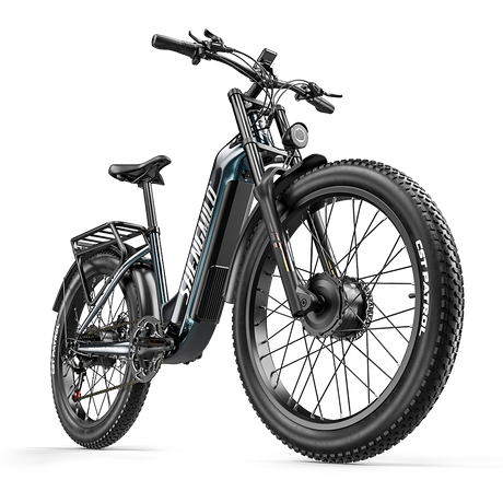 SHENGMILO S700 PRO 26" Vélo de ville électrique à gros pneus Step-Thru 1000W*2 Double Moteur 48V 25Ah Batterie
