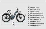 SHENGMILO S700 PRO 26" Vélo de ville électrique à gros pneus Step-Thru 1000W*2 Double Moteur 48V 25Ah Batterie