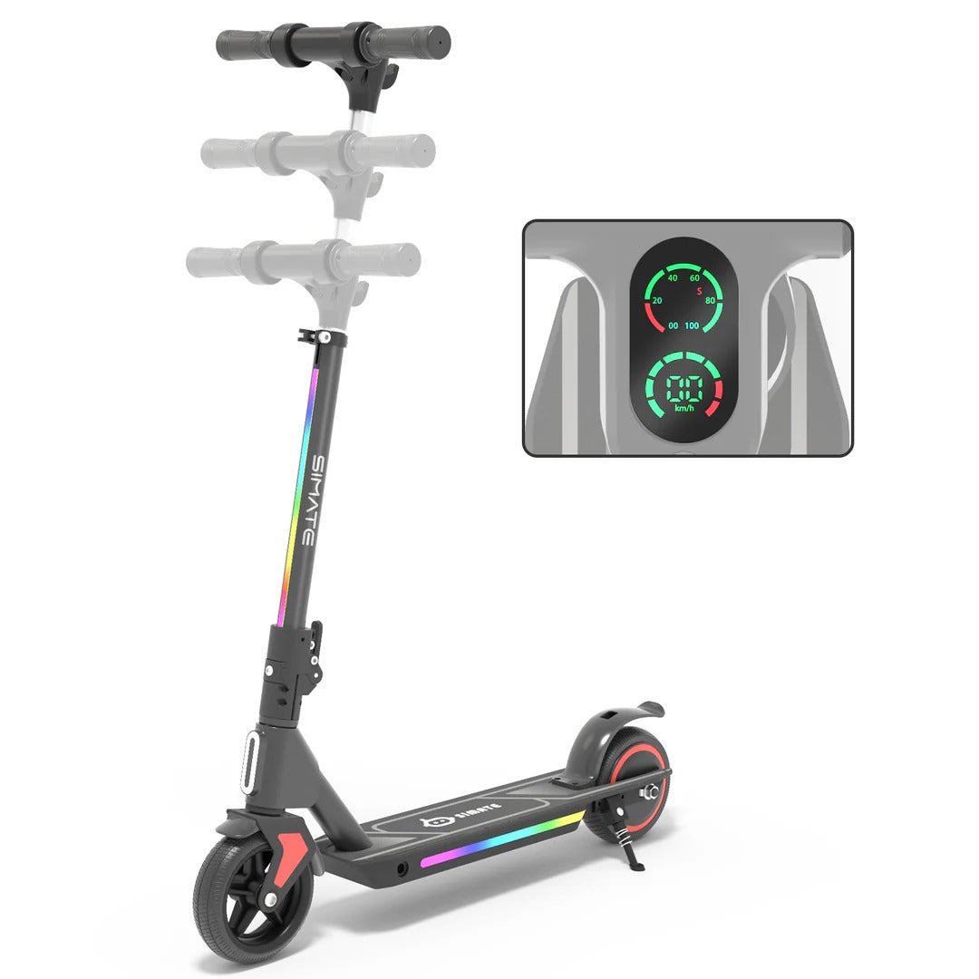 SIMATE S2PRO 6.5" Trottinette Électrique Pliable pour Enfants 130W Moteur 21.6V 2.5Ah Batterie