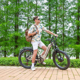 SHENGMILO S700 26" Vélo de ville électrique à gros pneus Step-Thru 1000W*2 Double Moteur 48V 17,5Ah Batterie