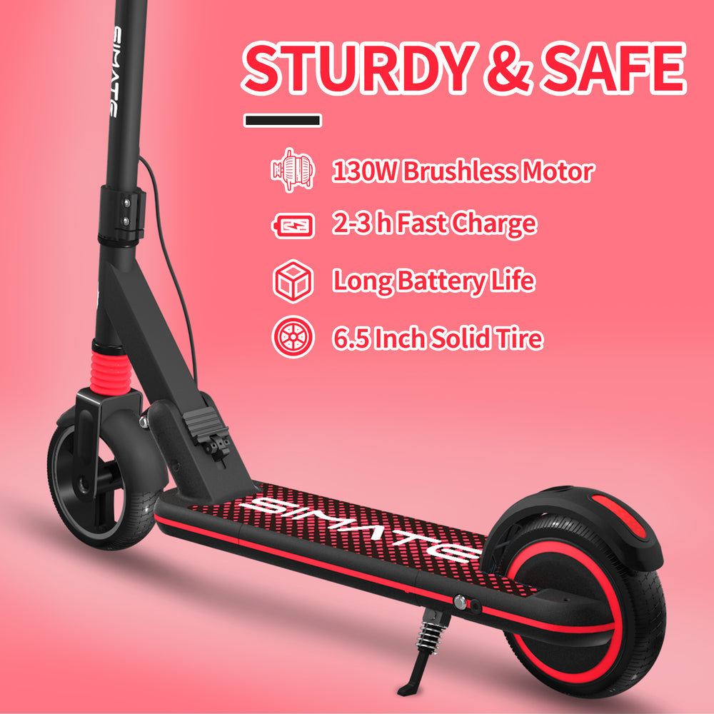 Simate S3 6,5" Trottinette électrique pliable pour enfant Moteur 130W Batterie 24V 2,5Ah