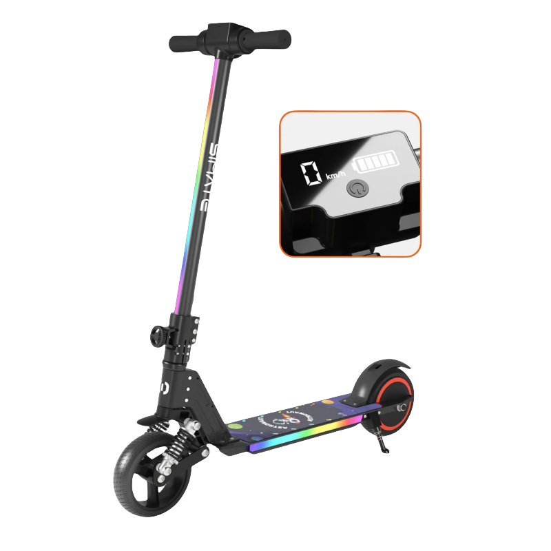 Simate S5 6,5 "corps coloré pliable pour enfants allume le scooter électrique 130W moteur 24V 2,5Ah batterie