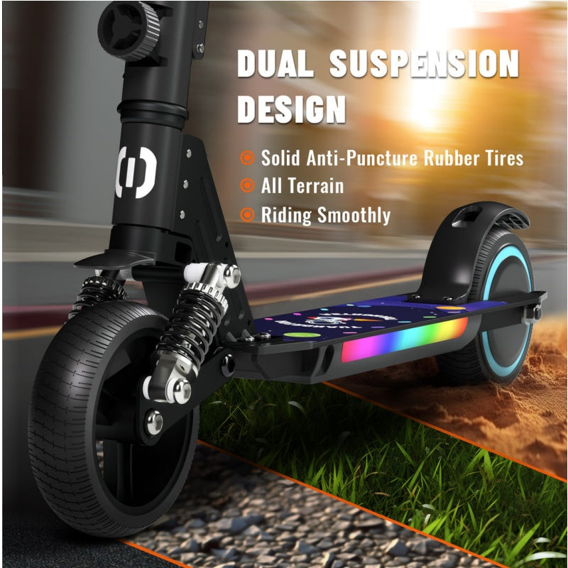 Simate S5 6.5 "corps coloré pliable pour enfants allume le scooter électrique 130W moteur 24V 2.5Ah batterie