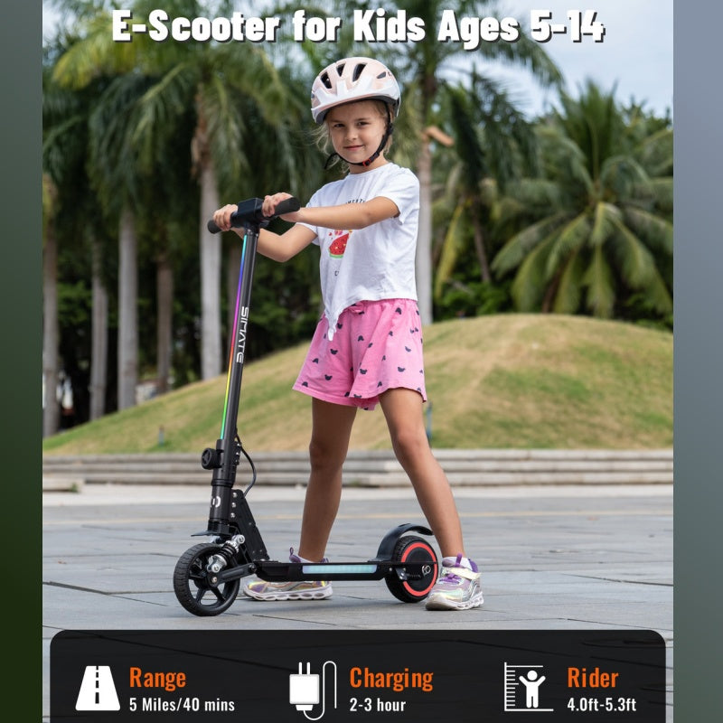 SIMATE S5 6,5 "corps coloré pliable pour enfants allume le scooter électrique 130W Moteur 24V 2,5Ah Batterie (Nouveau)