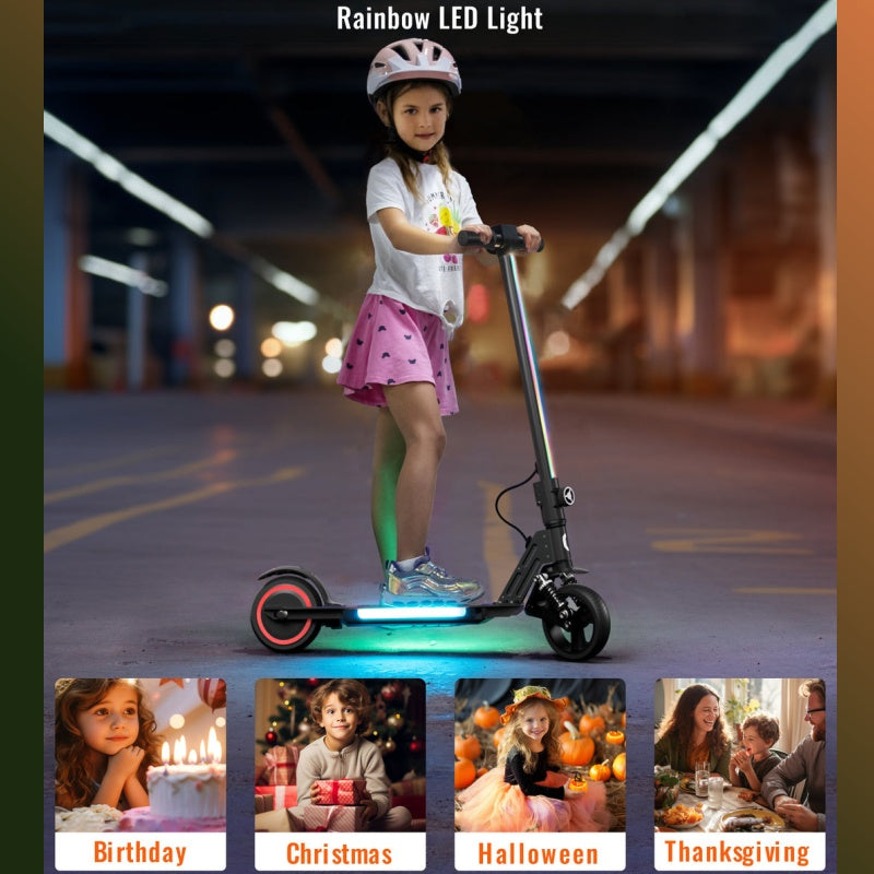 SIMATE S5 6,5 "corps coloré pliable pour enfants allume le scooter électrique 130W Moteur 24V 2,5Ah Batterie (Nouveau)