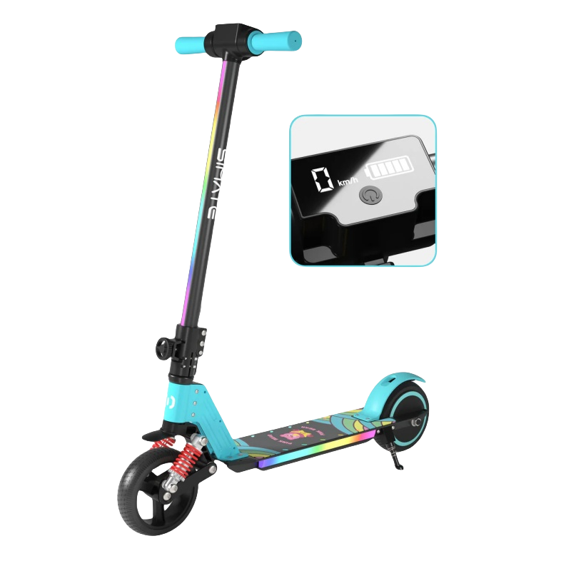 Simate S5 6.5 "corps coloré pliable pour enfants allume le scooter électrique 130W moteur 24V 2.5Ah batterie