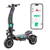 HALO KNIGHT T107 Max 14" Trottinette électrique pliante tout-terrain 4000W*2 Moteurs 72V 50Ah Batterie