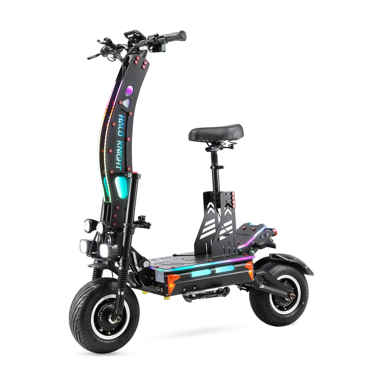 HALO KNIGHT T107 Max 14" Trottinette électrique pliante tout-terrain 4000W*2 Moteurs 72V 50Ah Batterie