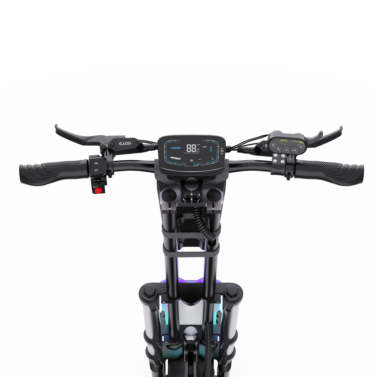 OOTD T90 13" All-Terrain Trotinette à 2 Roues Trotinette Électrique 3000W*2 Moteurs Doubles 60V 31.2Ah Batterie
