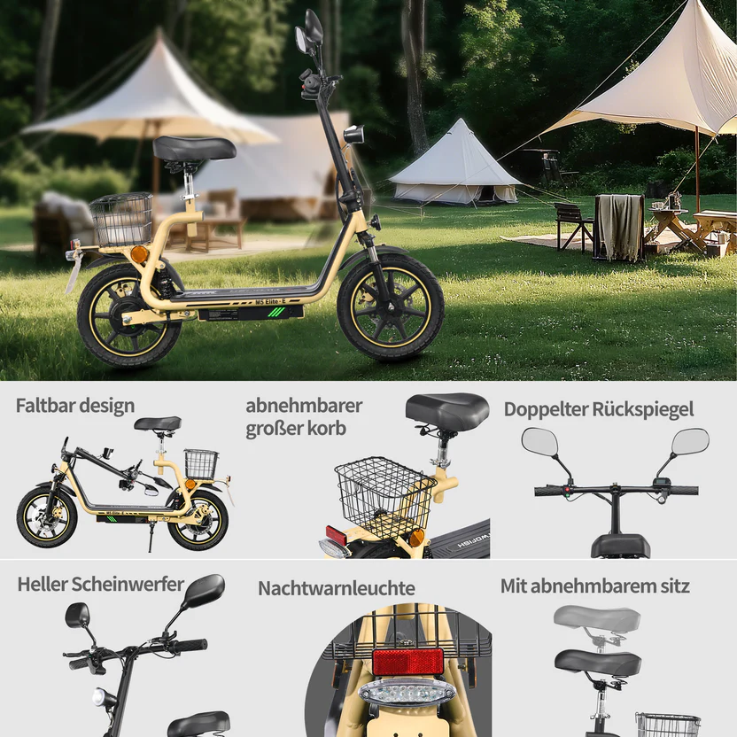 TWOFISH M5 Elite-E 14" Trottinette Electrique Pliable 500W Moteur 48V 13Ah Batterie