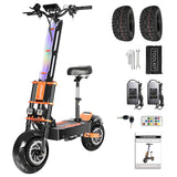 TOURSOR X8 13" Scooter électrique pliant avec siège 4000W*2, batterie double moteurs 60V 38,8ah