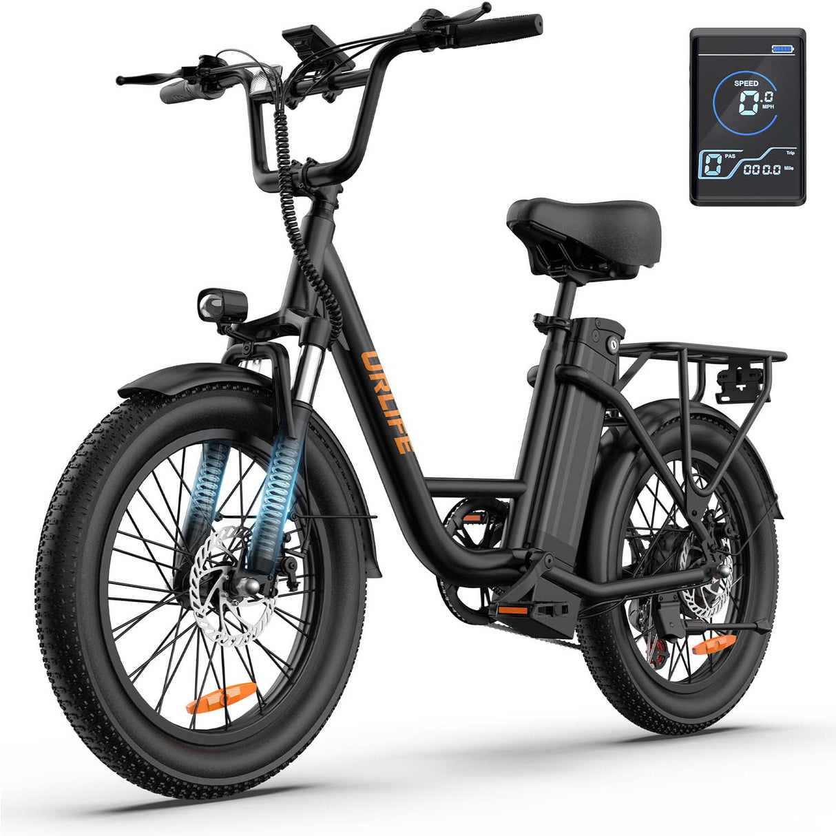 URLIFE E20 Vélo électrique 20 pouces à cadre bas Moteur 250W 48V 13Ah Batterie(EU edition)