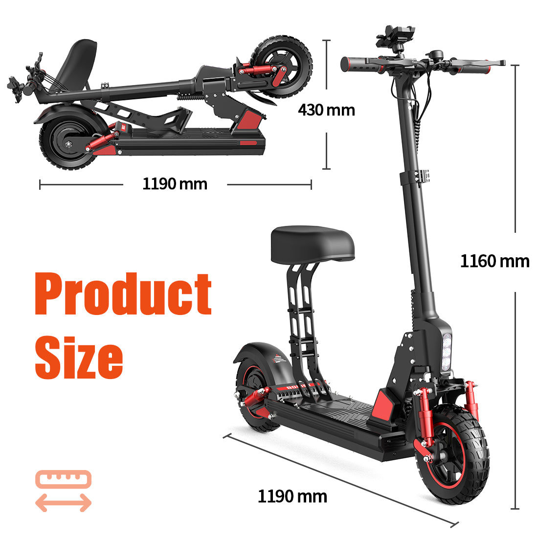 BOGIST C1 Pro 10" Trottinette électrique pliante 500W Moteur 48V 13Ah/20Ah Batterie