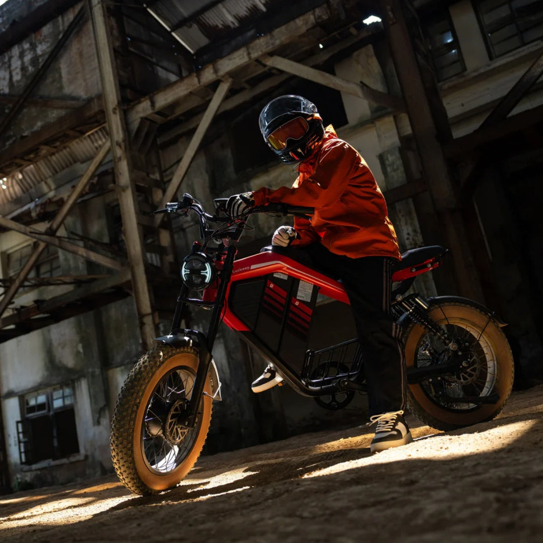 LUCKEEP M5 Ultra 20" Motocyclette Électrique Tout Terrain 1000W*2 Moteurs Doubles 52V 20Ah+20Ah Batterie