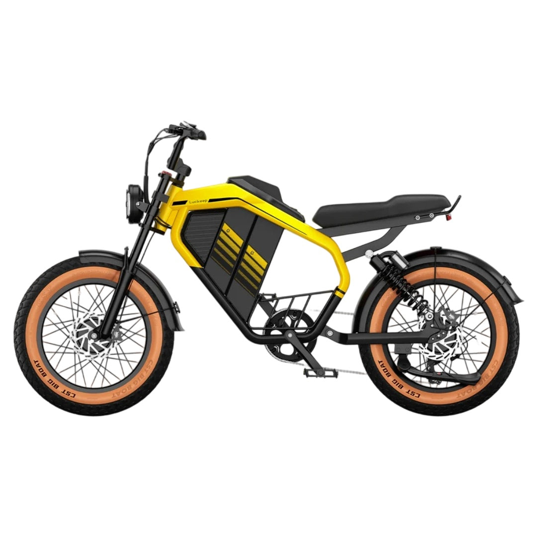 LUCKEEP M5 Ultra 20" Motocyclette Électrique Tout Terrain 1000W*2 Moteurs Doubles 52V 20Ah+20Ah Batterie