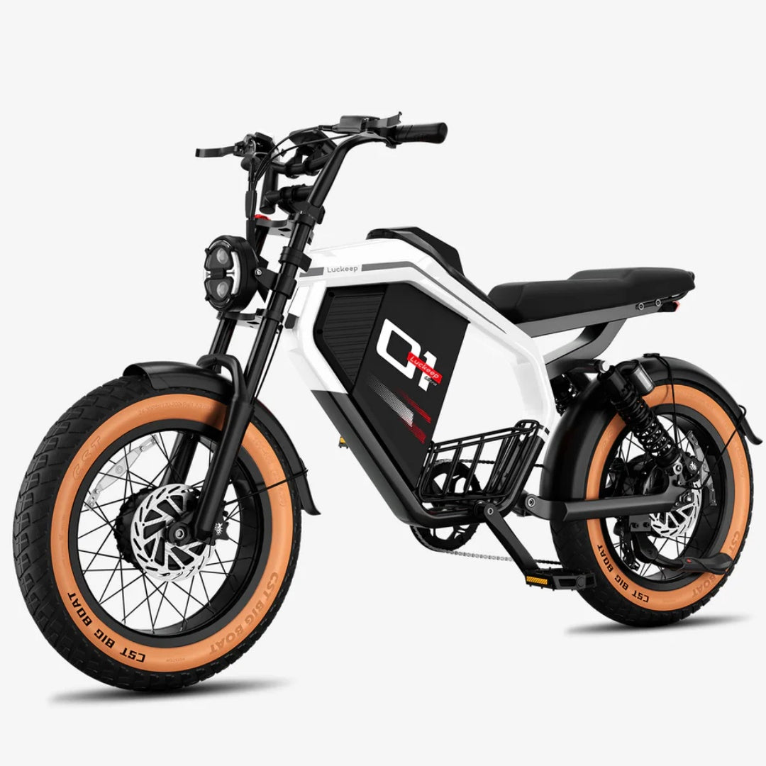 LUCKEEP M5 Ultra 20" Motocyclette Électrique Tout Terrain 1000W*2 Moteurs Doubles 52V 20Ah+20Ah Batterie