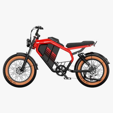 LUCKEEP M5 Ultra 20" Motocyclette Électrique Tout Terrain 1000W*2 Moteurs Doubles 52V 20Ah+20Ah Batterie