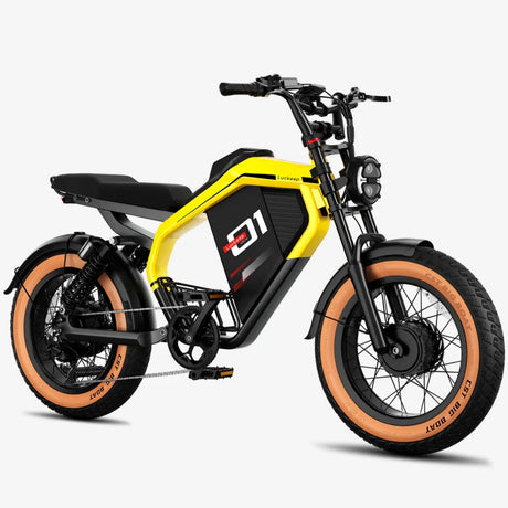 LUCKEEP M5 Ultra 20" Motocyclette Électrique Tout Terrain 1000W*2 Moteurs Doubles 52V 20Ah+20Ah Batterie