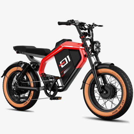 LUCKEEP M5 Ultra 20" Motocyclette Électrique Tout Terrain 1000W*2 Moteurs Doubles 52V 20Ah+20Ah Batterie