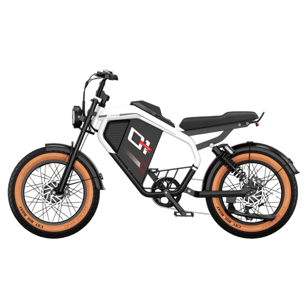 LUCKEEP M5 Ultra 20" Motocyclette Électrique Tout Terrain 1000W*2 Moteurs Doubles 52V 20Ah+20Ah Batterie