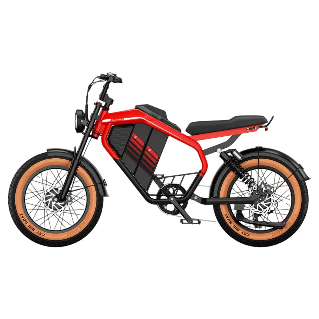 LUCKEEP M5 Ultra 20" Motocyclette Électrique Tout Terrain 1000W*2 Moteurs Doubles 52V 20Ah+20Ah Batterie