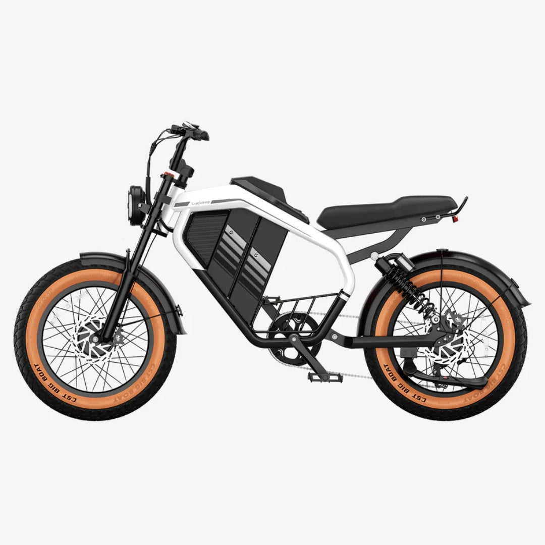 LUCKEEP M5 Ultra 20" Motocyclette Électrique Tout Terrain 1000W*2 Moteurs Doubles 52V 20Ah+20Ah Batterie