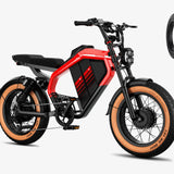 LUCKEEP M5 Ultra 20" Motocyclette Électrique Tout Terrain 1000W*2 Moteurs Doubles 52V 20Ah+20Ah Batterie