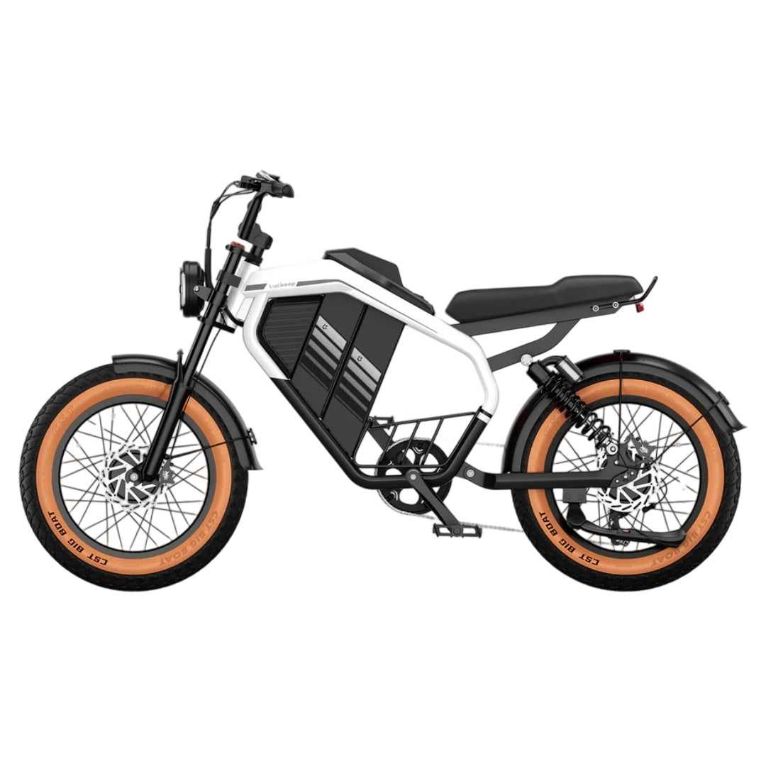 LUCKEEP M5 Ultra 20" Motocyclette Électrique Tout Terrain 1000W*2 Moteurs Doubles 52V 20Ah+20Ah Batterie