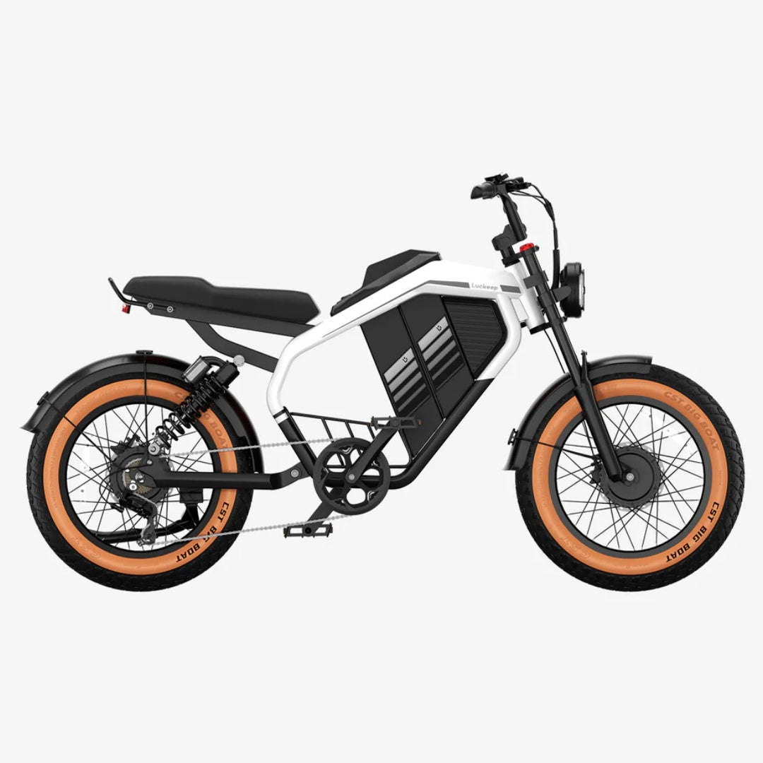 LUCKEEP M5 Ultra 20" Motocyclette Électrique Tout Terrain 1000W*2 Moteurs Doubles 52V 20Ah+20Ah Batterie