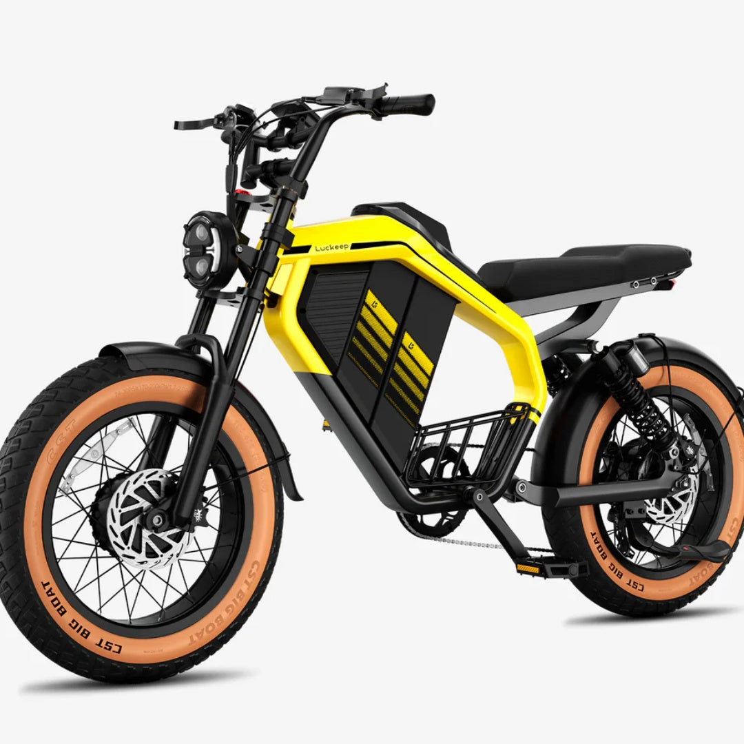 LUCKEEP M5 Ultra 20" Motocyclette Électrique Tout Terrain 1000W*2 Moteurs Doubles 52V 20Ah+20Ah Batterie