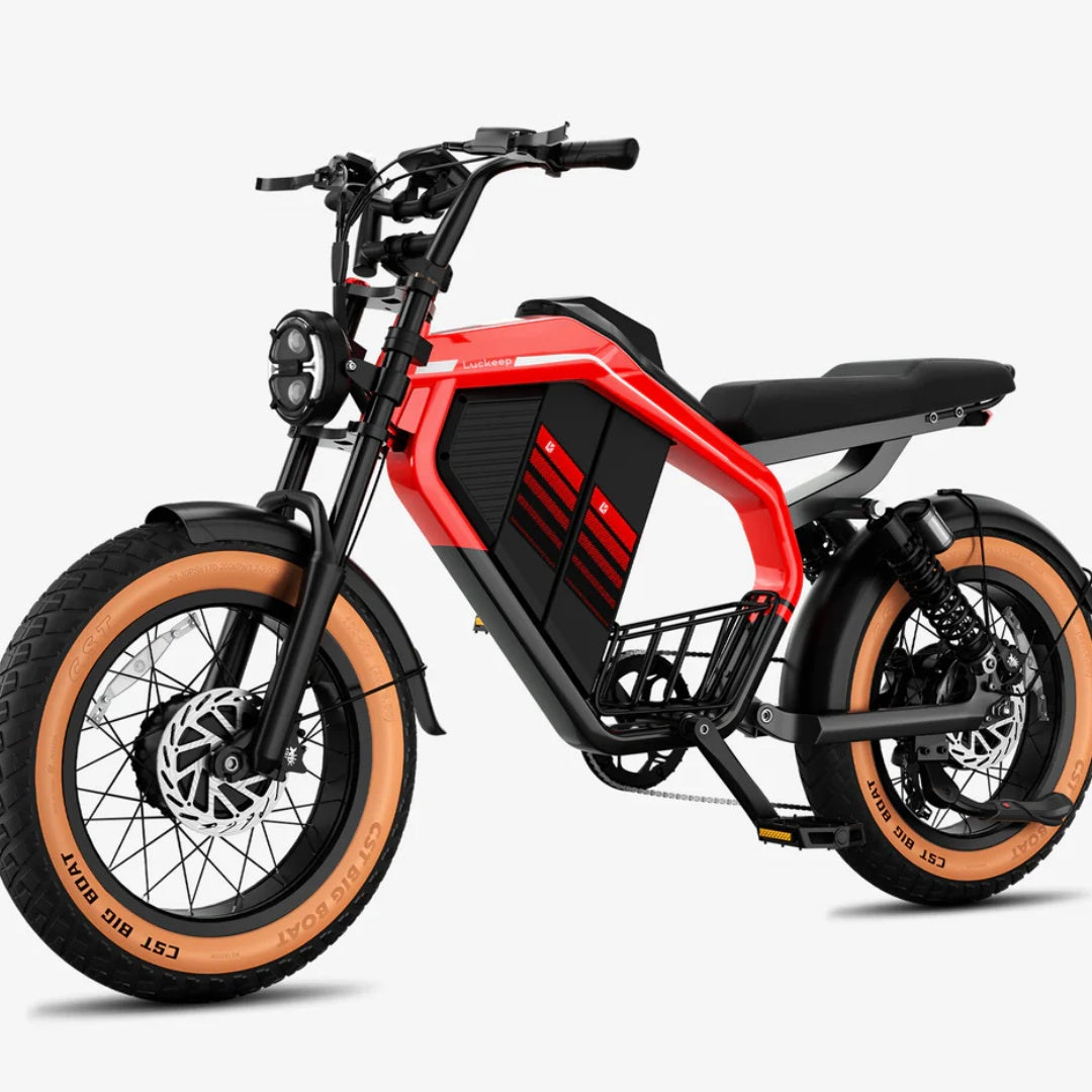 LUCKEEP M5 Ultra 20" Motocyclette Électrique Tout Terrain 1000W*2 Moteurs Doubles 52V 20Ah+20Ah Batterie