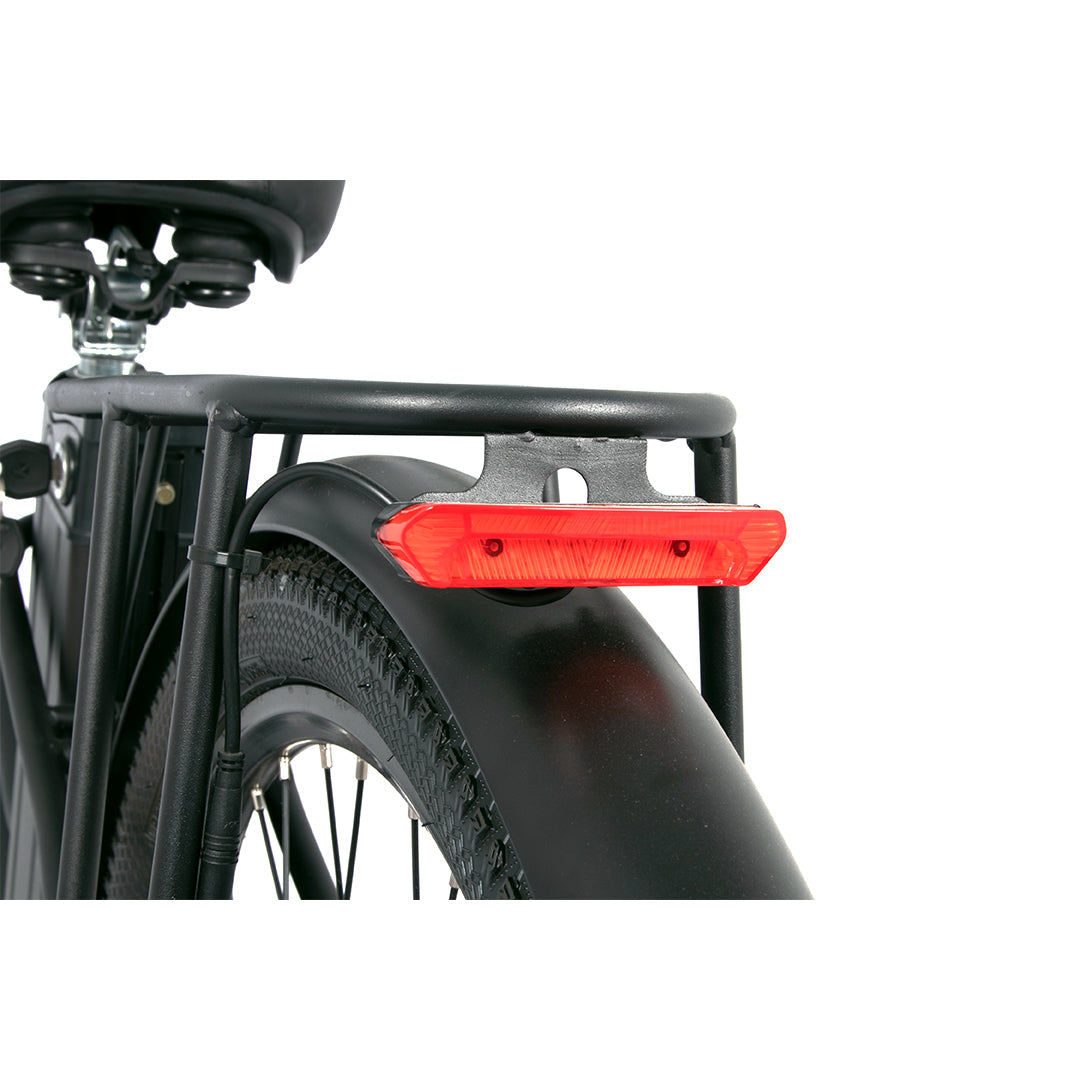 Feu arrière rouge d'avertissement de sécurité du vélo électrique de montagne OneSport BK8, 26 pouces, moteur 250-350W, batterie 36V 10,4ah, noir Gleeride
