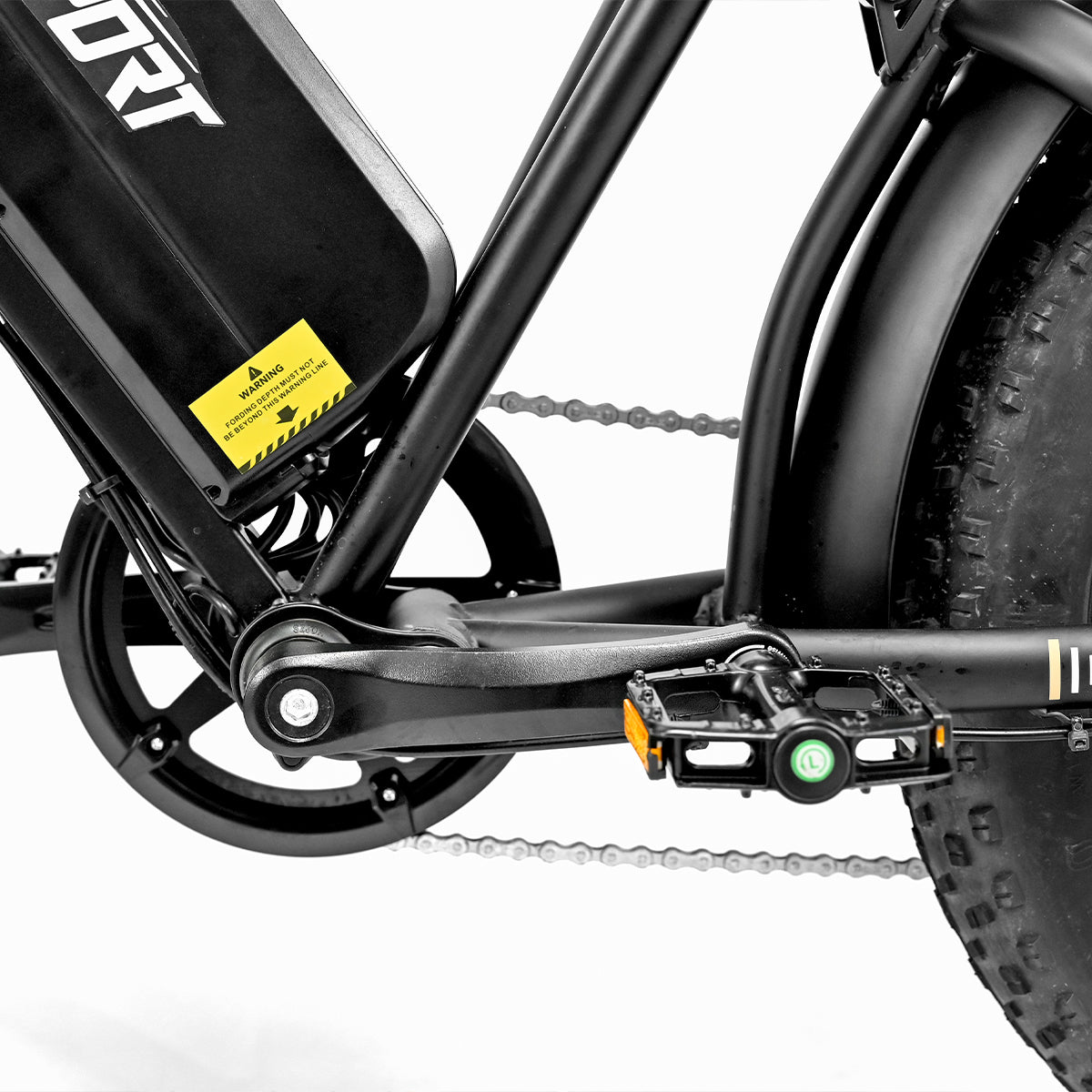 Manivelle et pédales de vélo électrique OneSport ONES3 noir