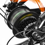 Les roues de vélo électrique noires OneSport ONES3 tournent vite