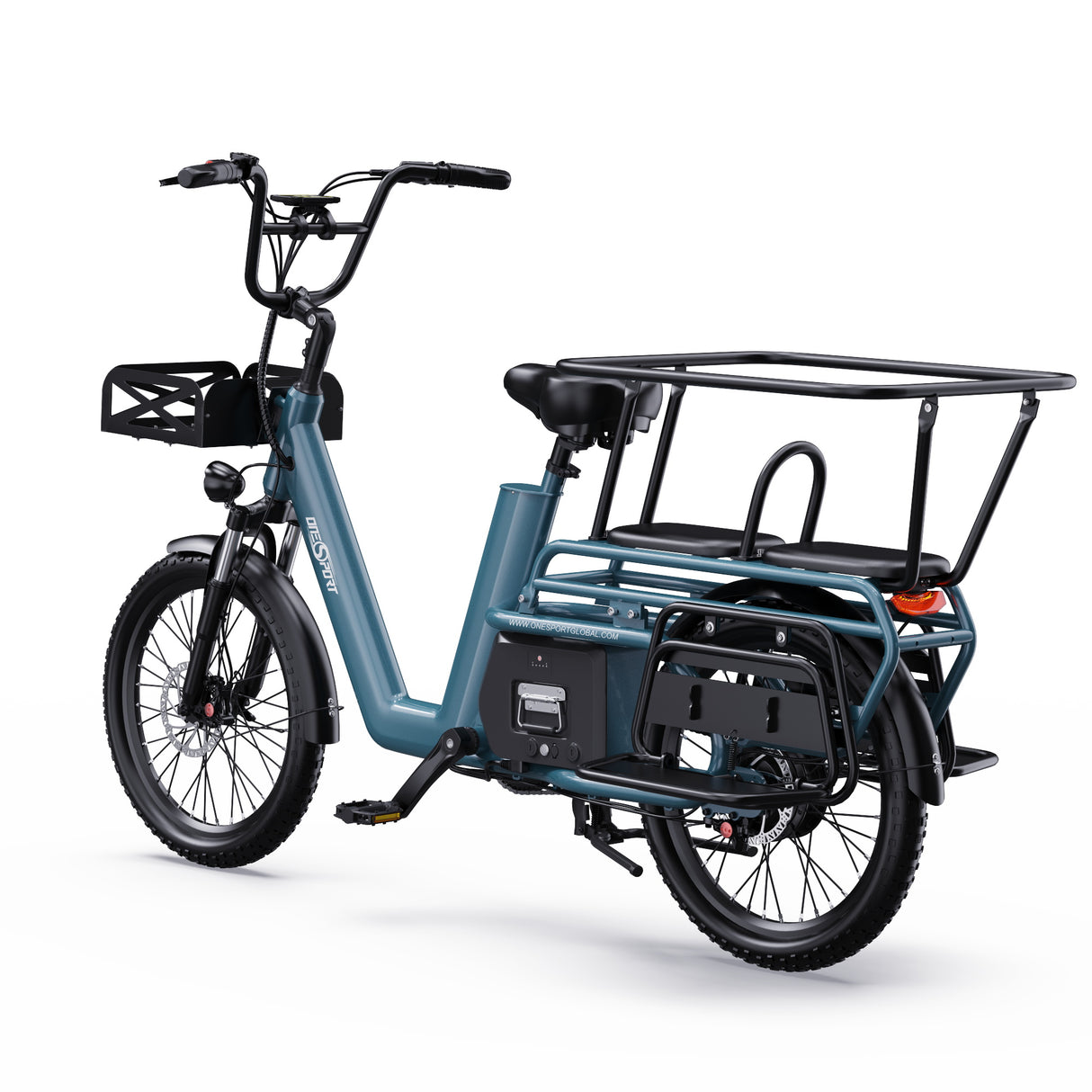 ONESPORT OT01 20" Vélo électrique Step-Through Longtail Cargo 650W Moteur 48V 27Ah Batterie