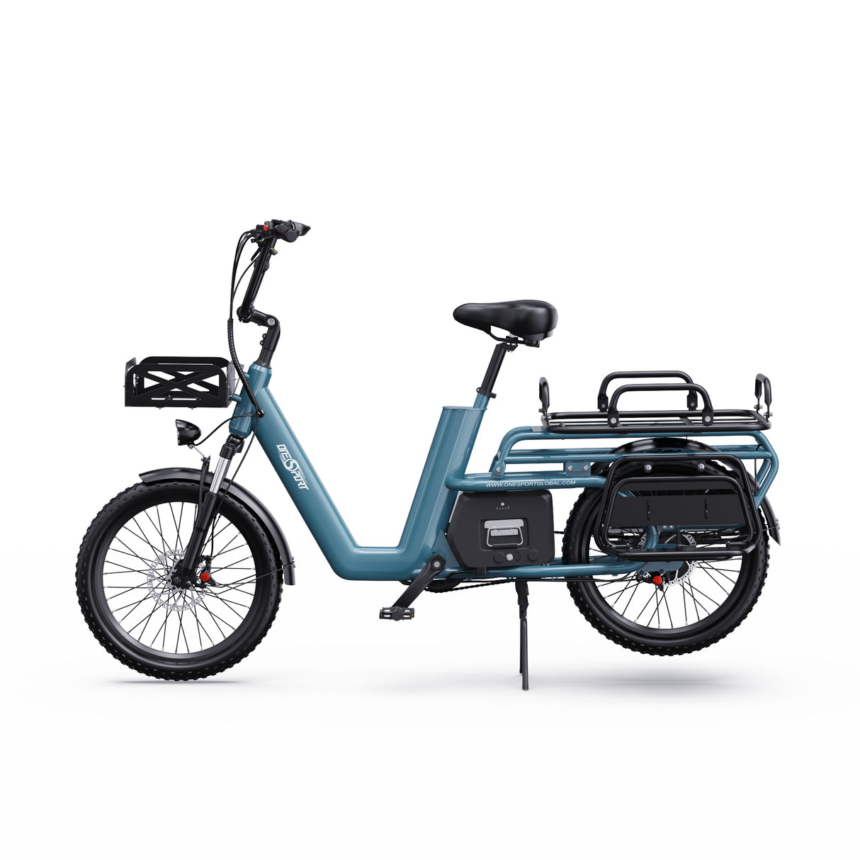 ONESPORT OT01 20" Vélo électrique Step-Through Longtail Cargo 650W Moteur 48V 27Ah Batterie