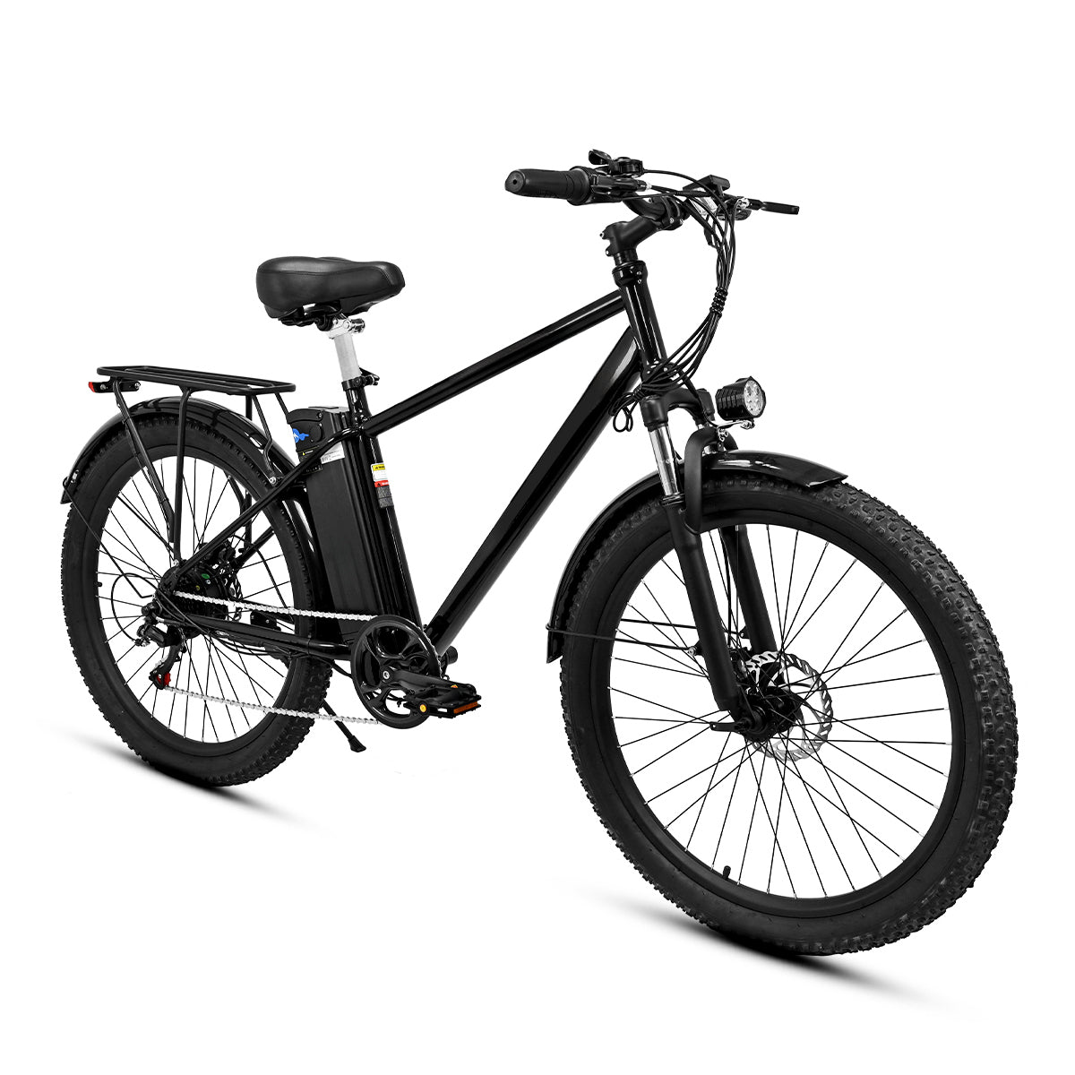 Vélo électrique de montagne noir OneSport OT13, pneus tout-terrain de 26 pouces, moteur sans balais de 250W à 350W
