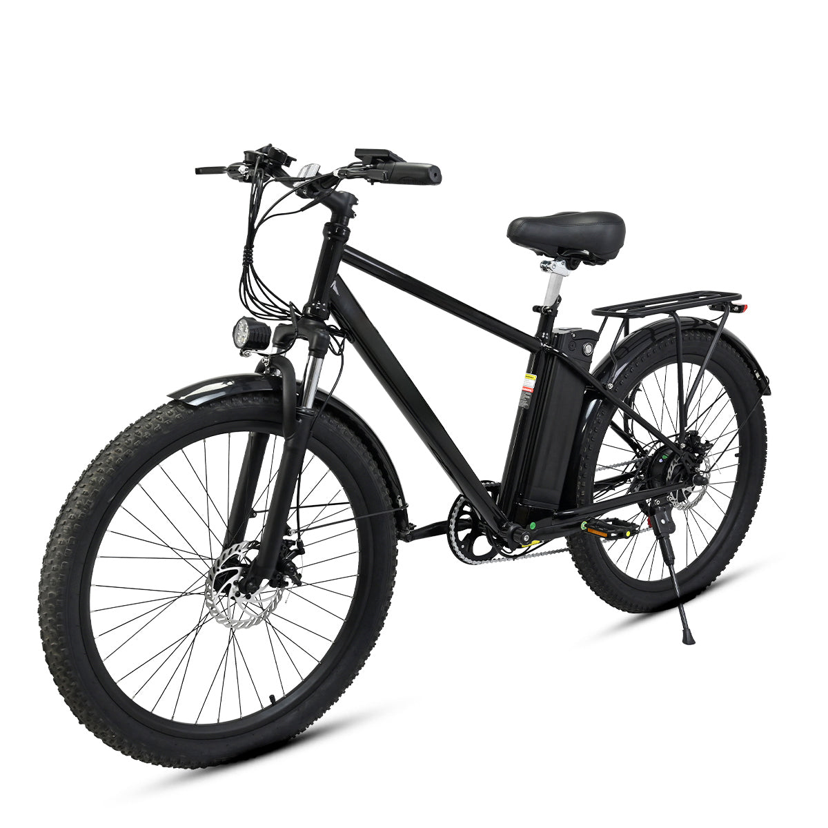 Vélo électrique de montagne noir OneSport OT13, pneus tout-terrain de 26 pouces, moteur sans balais de 250W à 350W