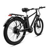 Vélo électrique de montagne noir OneSport OT13, pneus tout-terrain de 26 pouces, moteur sans balais de 250W à 350W, batterie au lithium de 48V 15a