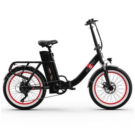 Vélo électrique pliable OneSport OT16-2 rouge